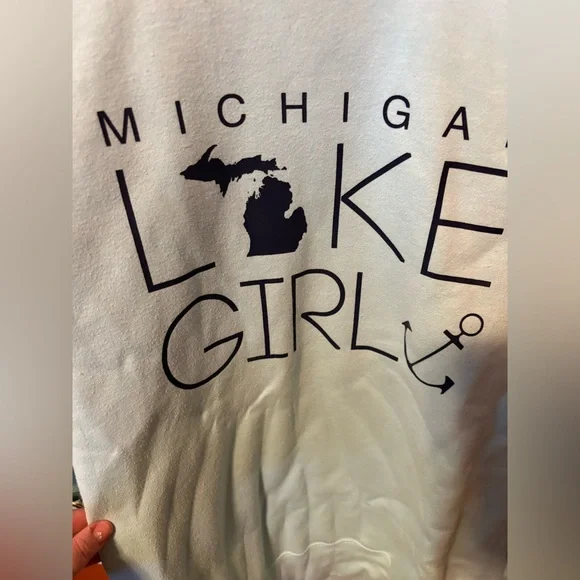 Light Aqua Michigan Lake Girl Sweatshirt - Picture 2 of 4